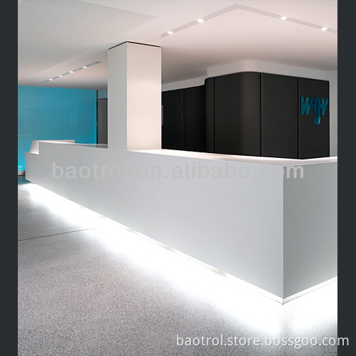 Custom-made artificial stone receiption counter